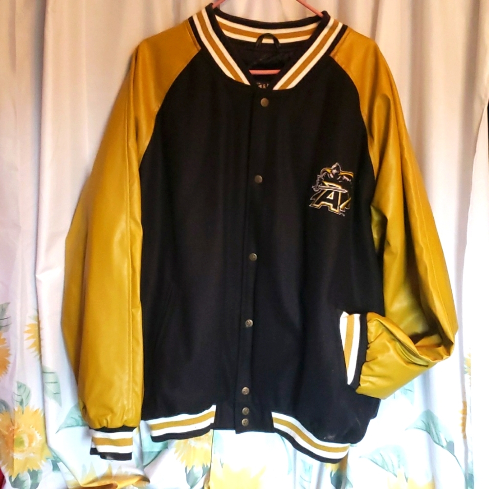 Men's XXL Black and Gold, Steve and Barry Army Black Knights Varsity Bomber Jack